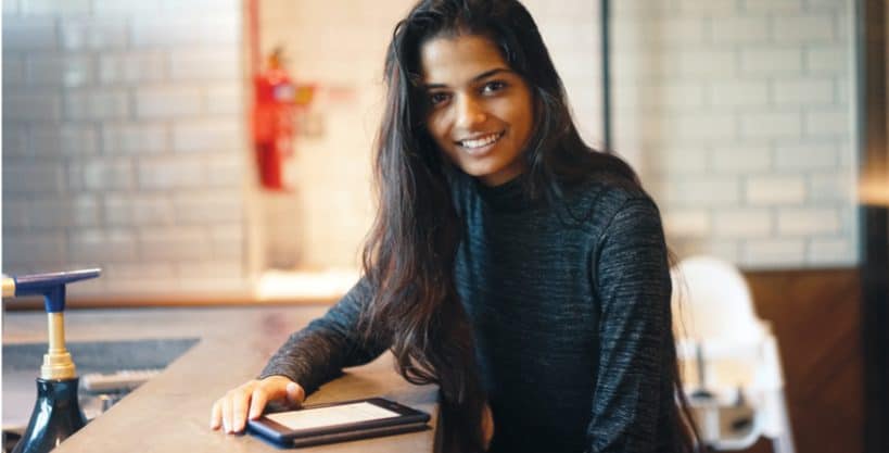 woman writing an ebook