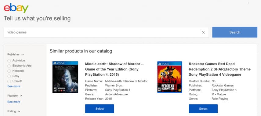 how to sell a video game on ebay