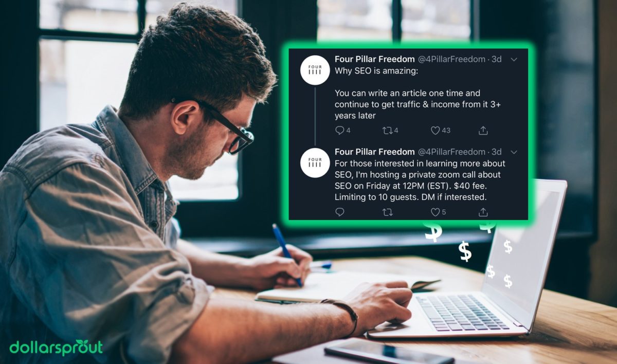 Twitter use @fourpillarfreedom offers live webinars to learn search engine optimization.