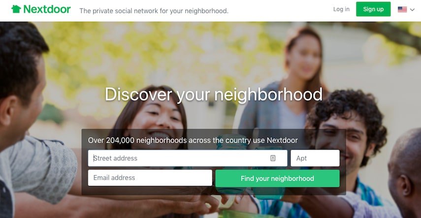 Nextdoor hompage