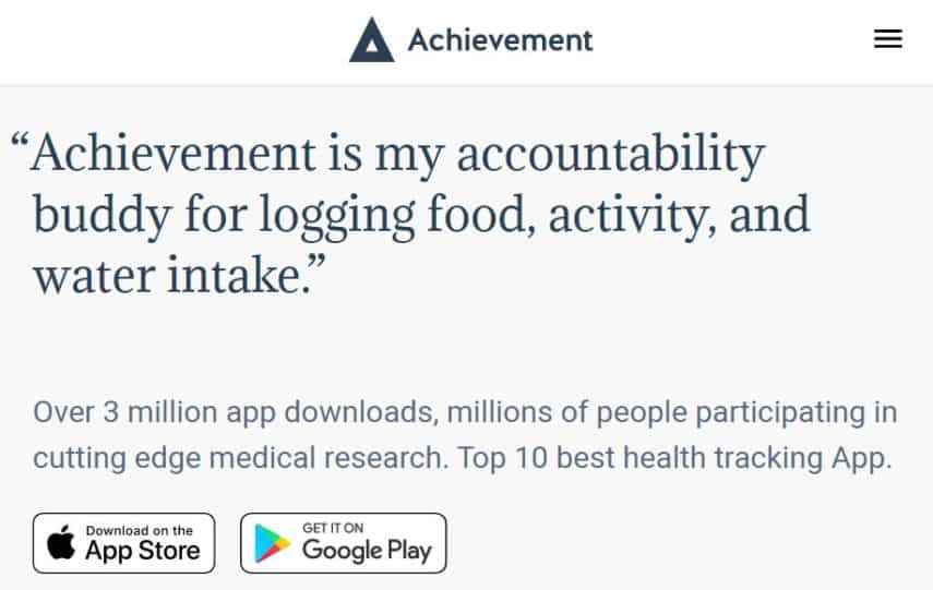 Achievement homepage