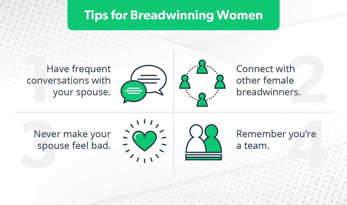 Tips for female breadwinners