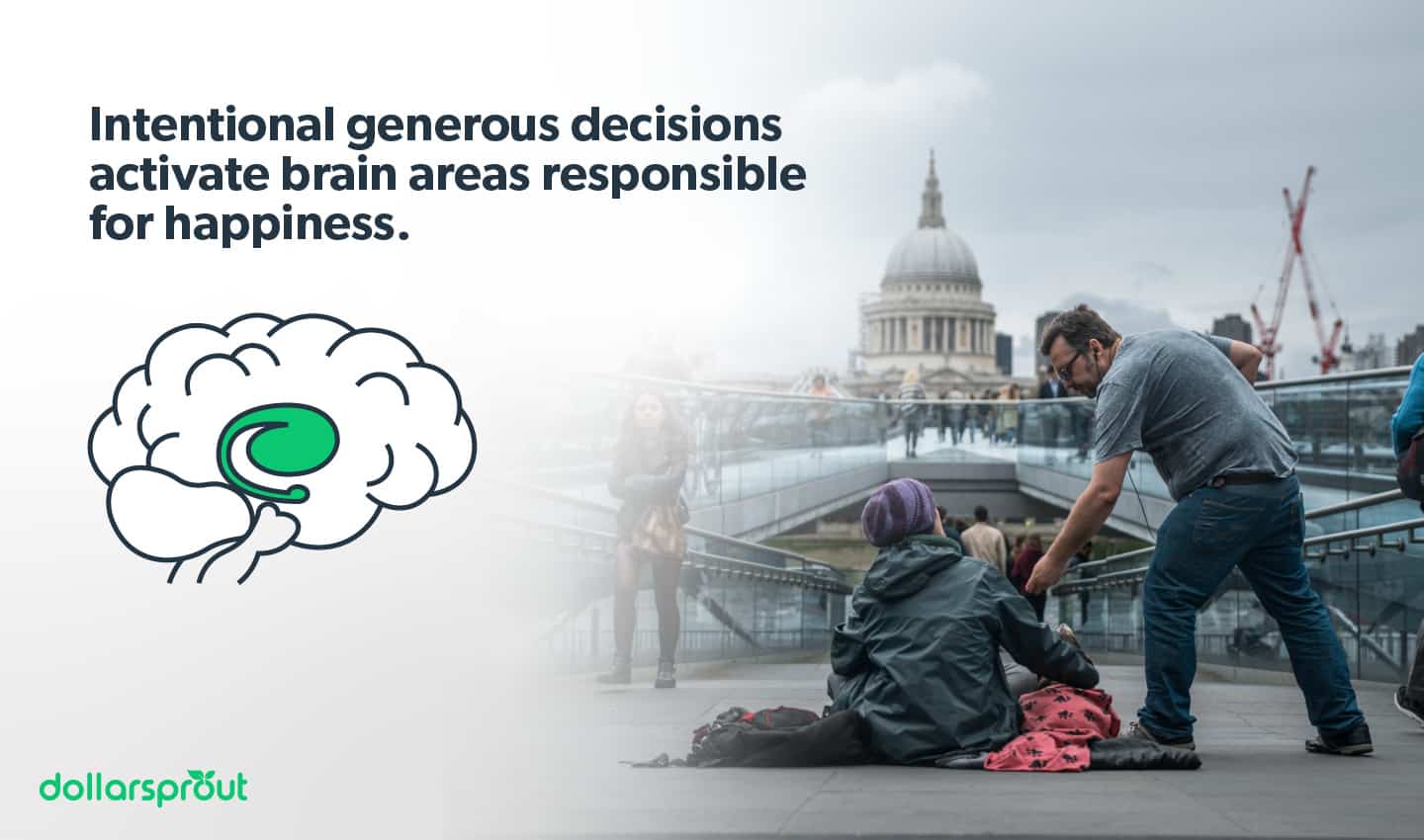 generosity activates areas in the brain responsible for happiness