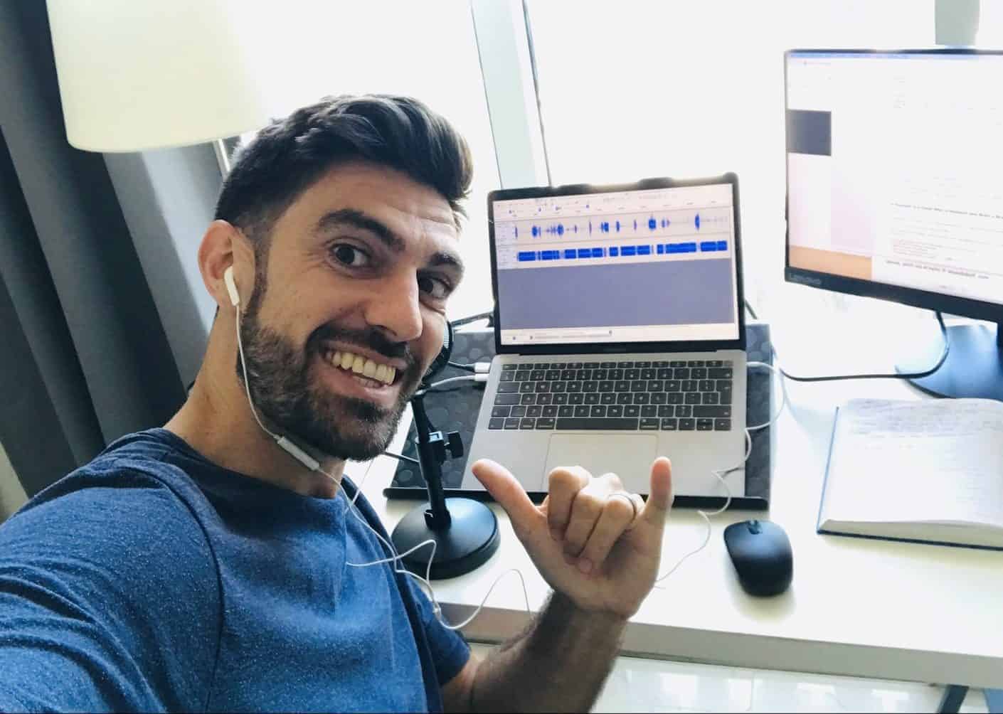 podcast equipment setup