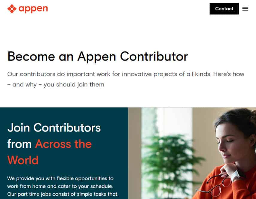 Appen homepage