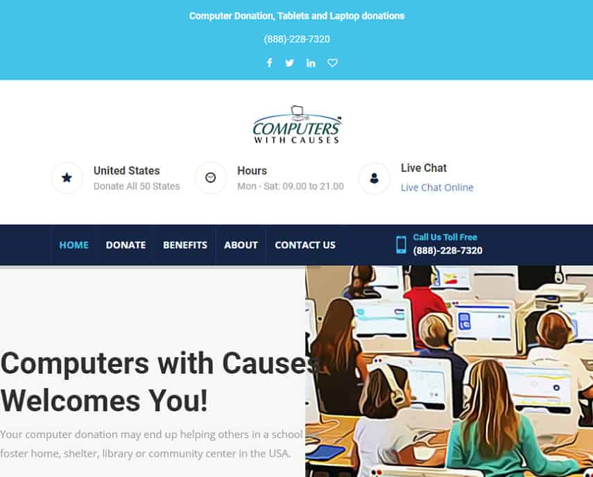 Computers with Causes homepage
