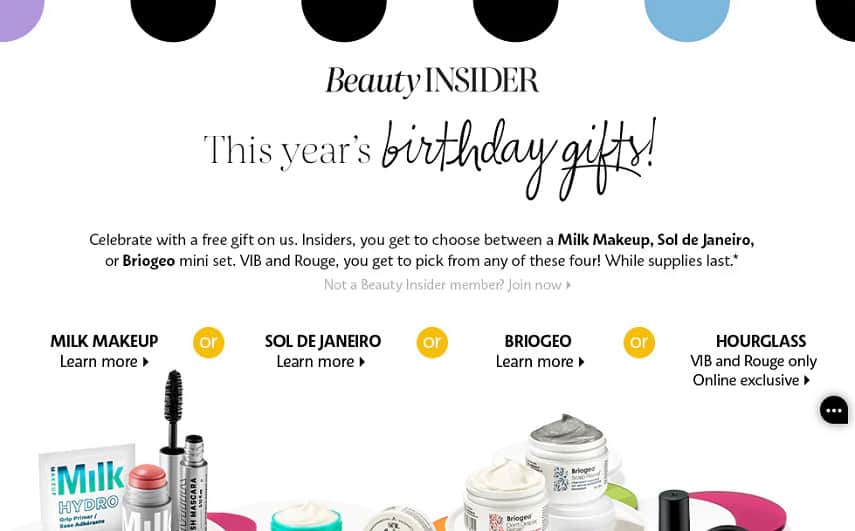 Sephora birthday reward