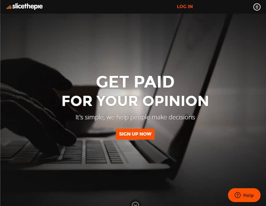 SlicethePie homepage