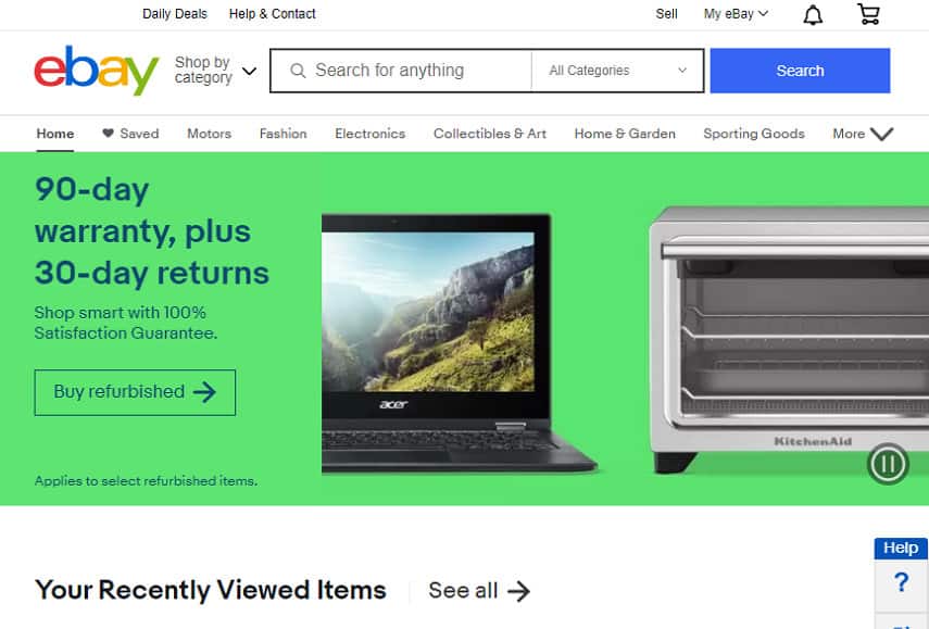 ebay homepage