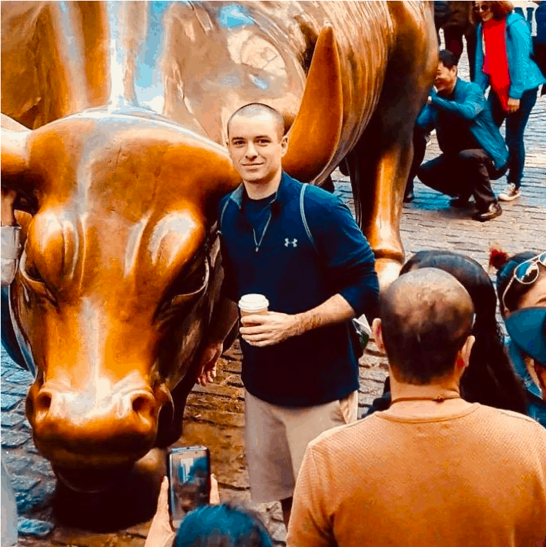 Jeff next to Wall St. bull