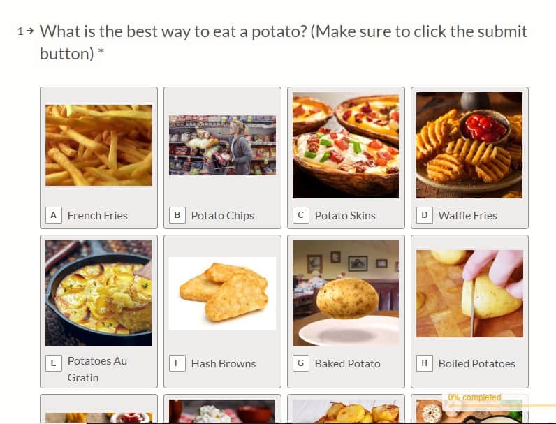 multiple choice question