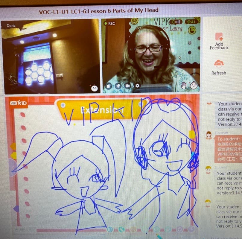 Laura Saulters Teaching with VIPKid