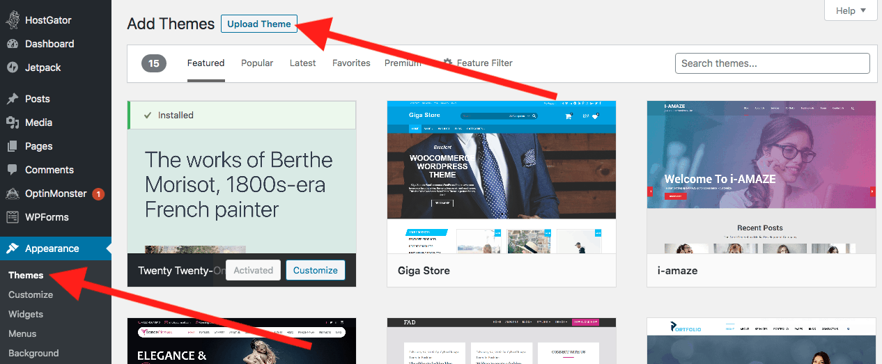 Upload Theme to WordPress