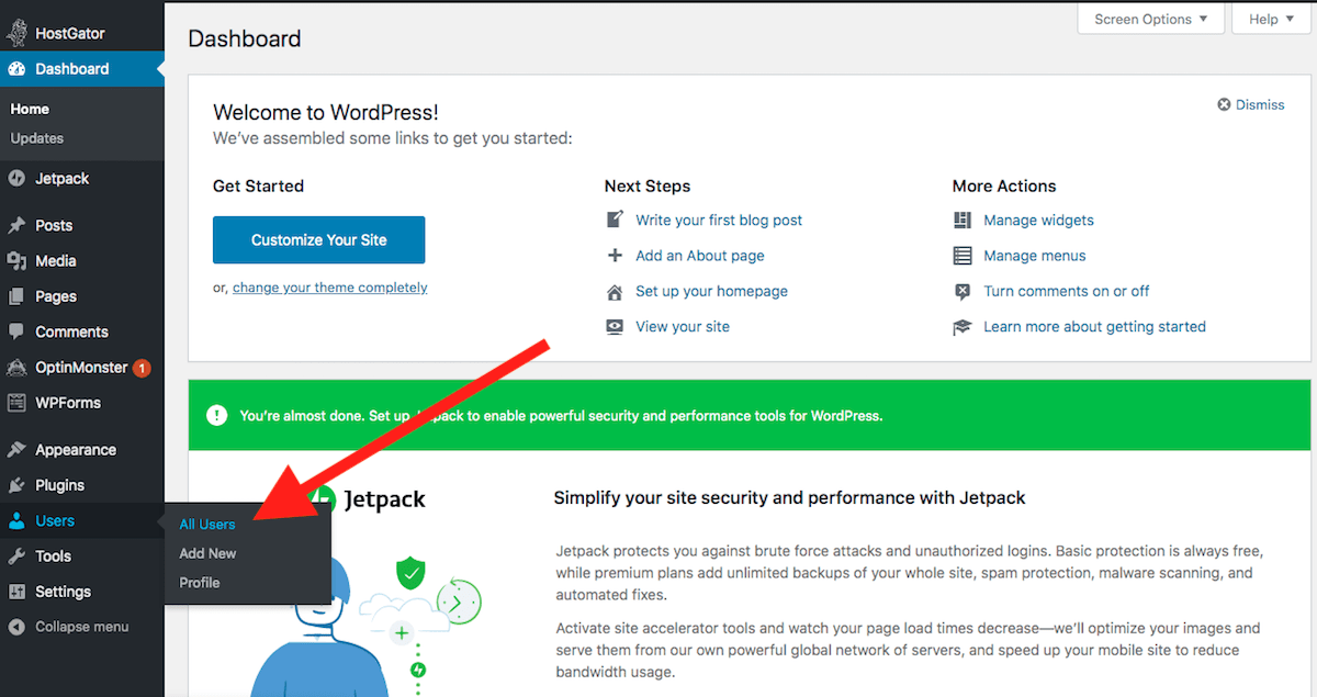 WordPress Dashboard for Blog Wisely
