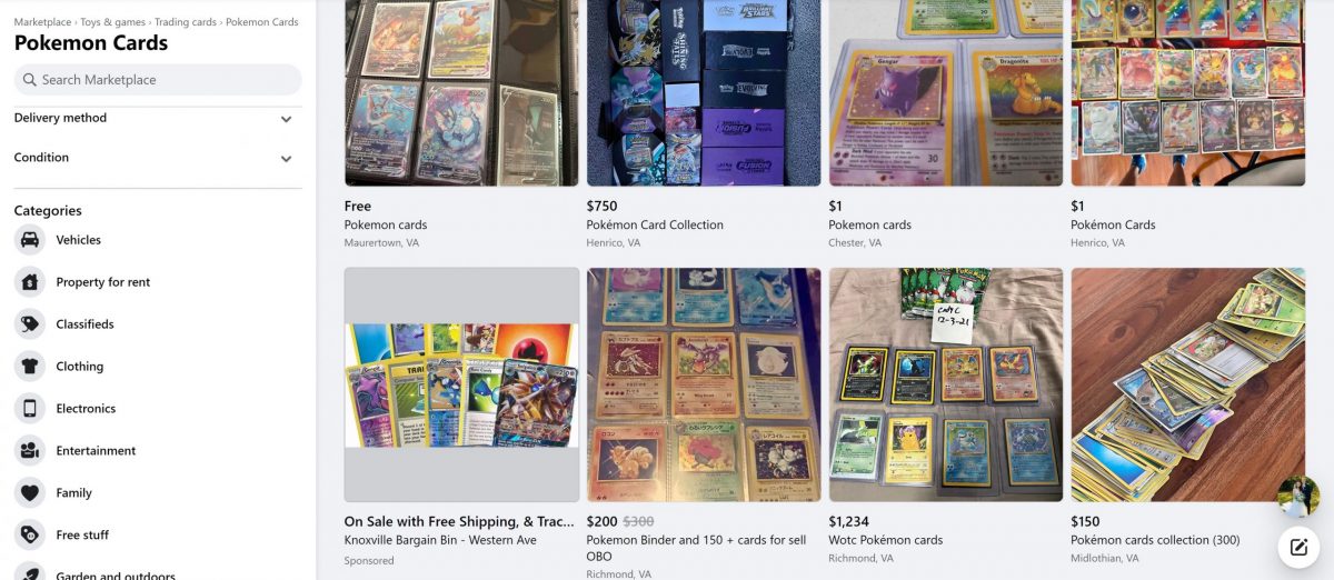 Facebook Marketplace Pokemon Card Category