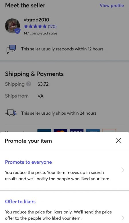mercari promotional tools