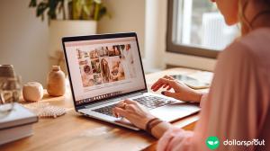 A woman working on optimizing her Pinterest ad campaigns.