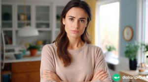 A female freelancer with her arms crossed and a disappointed look on her face. She is ready to fire a difficult client.