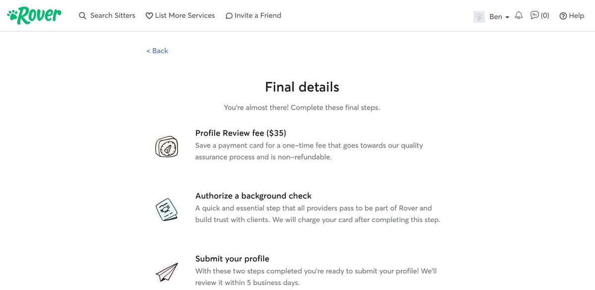 rover background check information