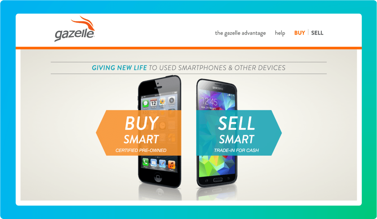 gazelle landing page