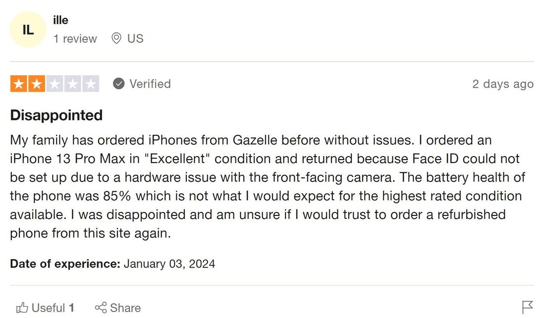 verified gazelle buyer review