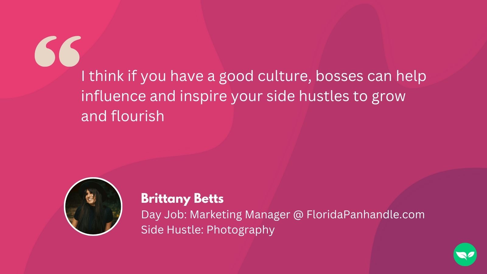 A graphic showing a quote from Brittany Betts