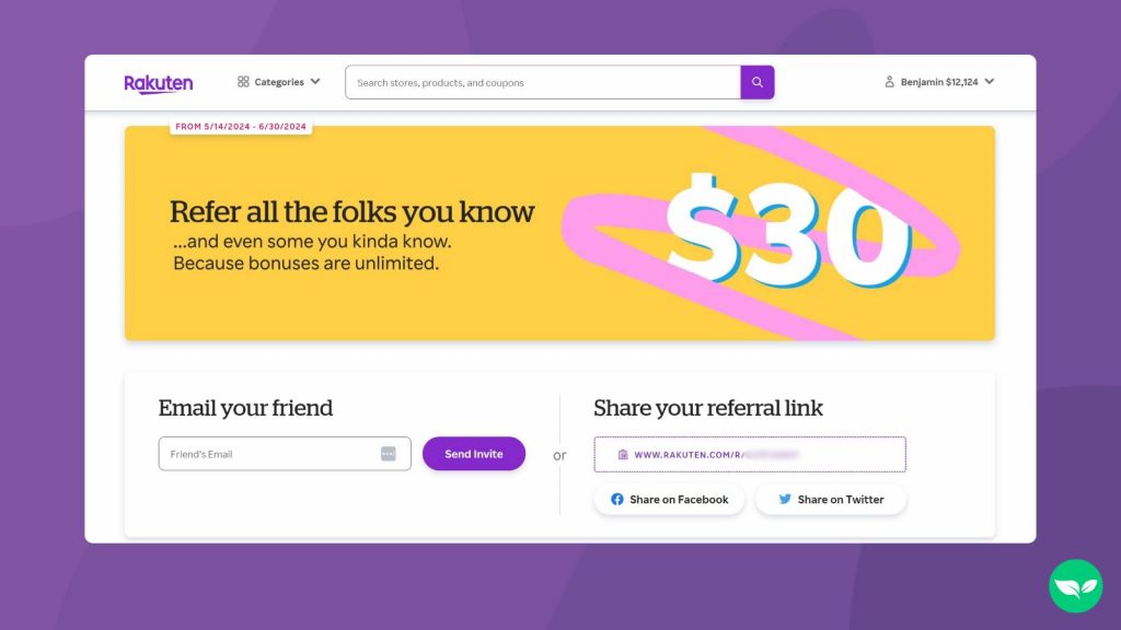 rakuten referral program details