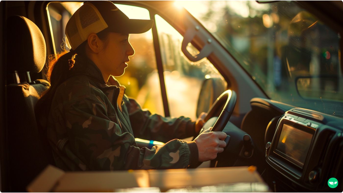 woman making money delivering packages