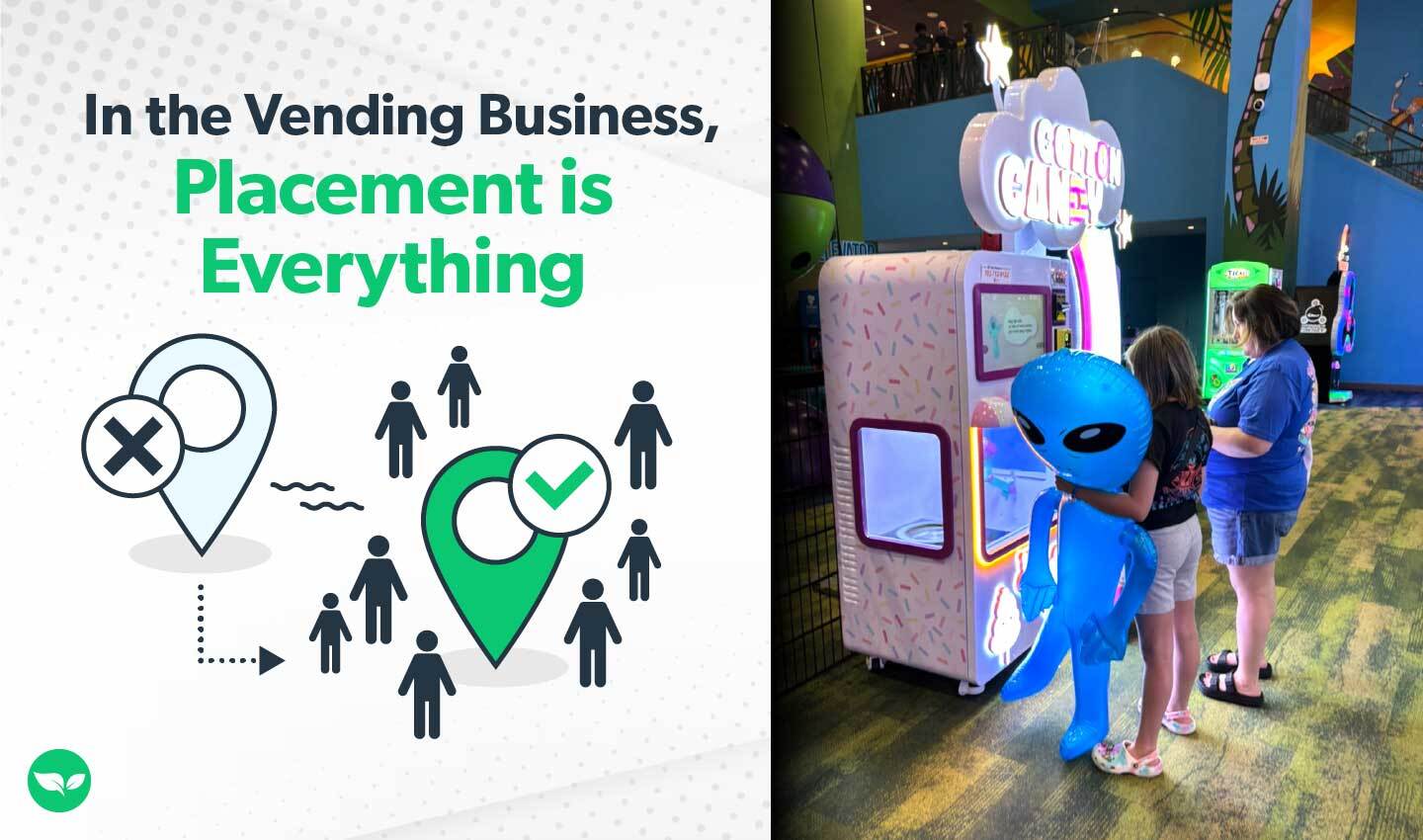 infographic explaining the importance of good vending machine locations