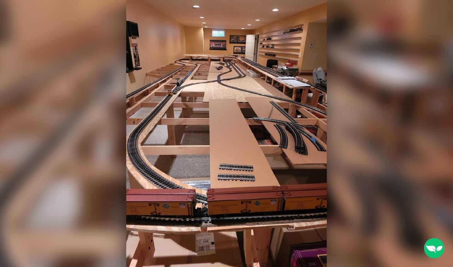 A massive room-sized model train collection — one of the many antique and collectible items Brian Watkins helps appraise through JustAnswer.